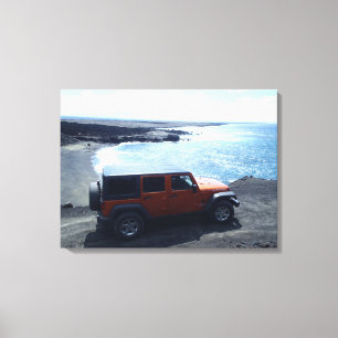 Weg naar het Zee Hawaii jeep offroad strand canvas