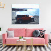 Weg naar het Zee Hawaii jeep offroad strand canvas (Insitu (Woonkamer))