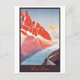 Weg naar Mont Blanc, vintage-reis Briefkaart