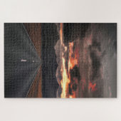 Weg naar Mountain Sunset Legpuzzel (Horizontaal)