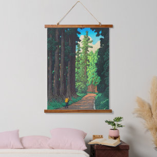 Weg naar Nikko door Kawase Hasui Japanse Kunst  Hangend Wandkleed