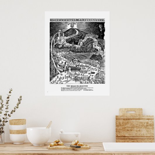 WEG NAAR SUCCESS Framed Print (Keuken)