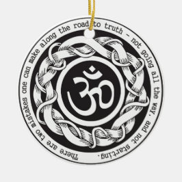 Weg naar Truth Devanagari Om Symbol Keramisch Ornament