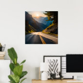 Weg naar zonsondergang poster (Thuiskantoor)