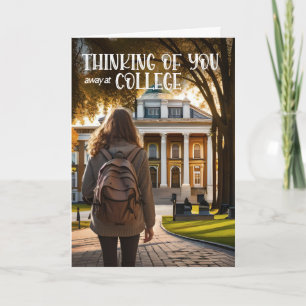 Weg op de universiteit Denken aan je Vrouw student Kaart