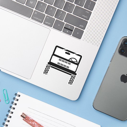 weg sticker (Laptop met iPhone)