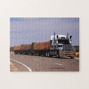 Weg Trein Vrachtwagen Australië Lasseter Highway Legpuzzel