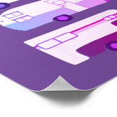 WEG TRIP! Campervan vanlife RV Trailer Paars Poster (Hoek)