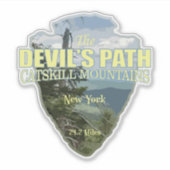 Weg van de duivel (pijlpunt) sticker (Voorkant)