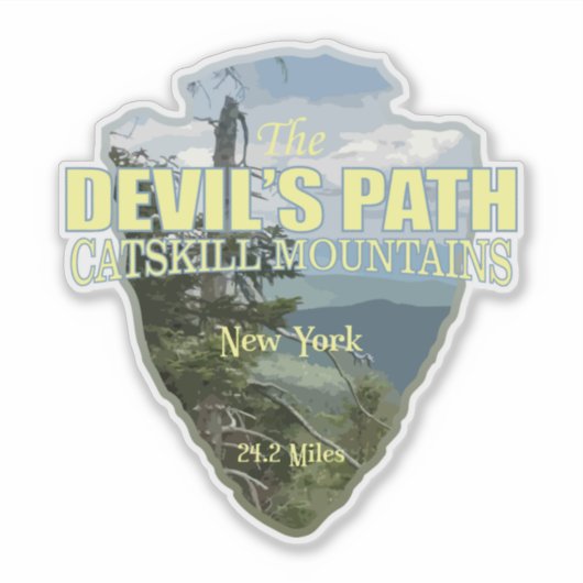 Weg van de duivel (pijlpunt) sticker (Voorkant)