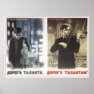 Weg van de getalenteerde poster