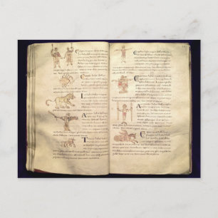 Weg van de maan over de constellaties briefkaart