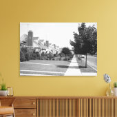 Weg van de woningen canvas afdruk (Insitu (Woonkamer))