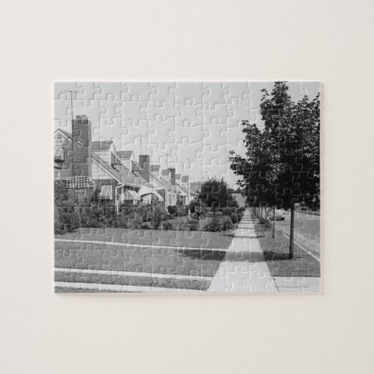 Weg van de woningen legpuzzel (Horizontaal)