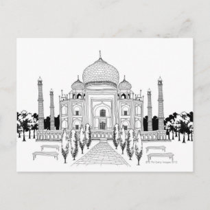 Weg van Taj Mahal Briefkaart