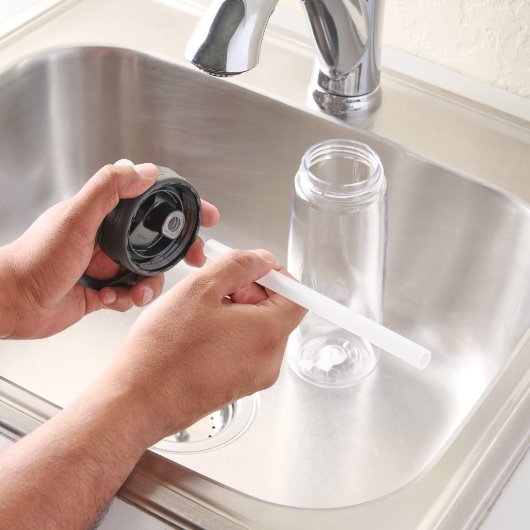 weg waterfles (Aanrecht)