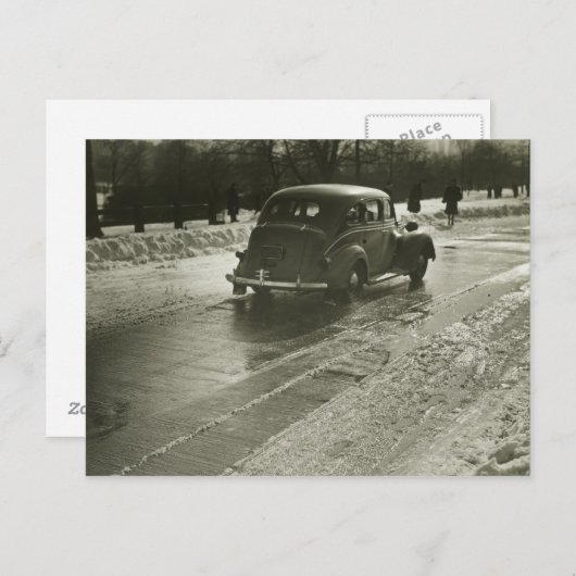 Wegauto Briefkaart (Voorkant / Achterkant)