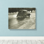 Wegauto Canvas Afdruk (Insitu (Houten vloer))