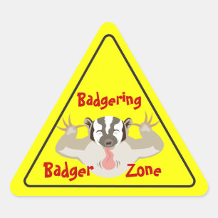Wegbordstijl voor Badger Zone Driehoek Sticker