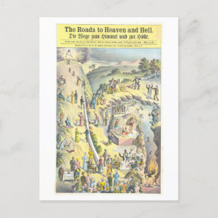 Wegen naar Heaven en Hell  Lithograph Briefkaart