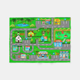 Wegen voor auto's fleece deken