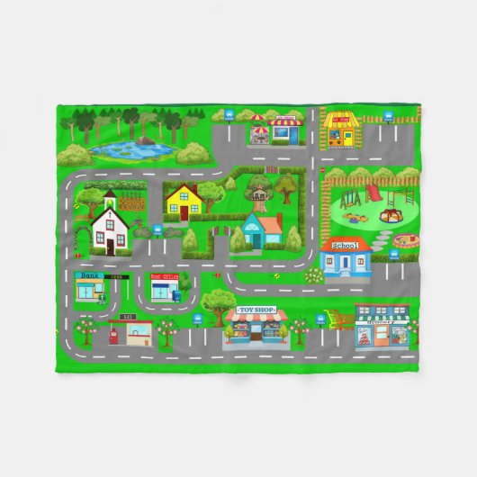 Wegen voor auto's fleece deken (Voorkant (Horizontaal))