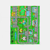 Wegen voor auto's fleece deken (Voorkant)