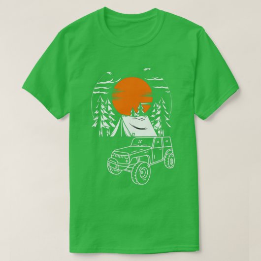Wegenavontuur van het Roader Camp Lovers Gift T-shirt (Design voorkant)