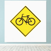 Wegenbordfiets Canvas Afdruk (Insitu (Houten vloer))