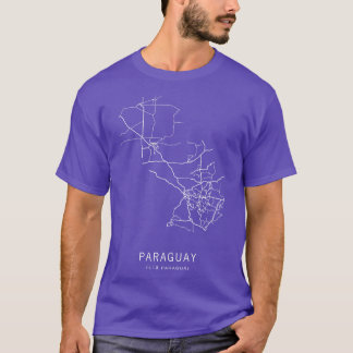 wegenkaart voor paraguay t-shirt