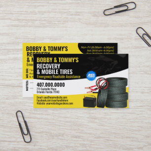 Wegenwacht Noodherstel Auto Reparatie Visitekaartje