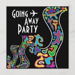 Weggaan van de Uitnodigingskaart Kaart