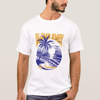 Weggeblazen door de zomer - Retro Beach Vibes T-sh T-shirt