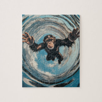 weggespoelde aap legpuzzel