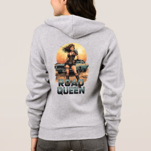 Wegkoningin – Post-apocalyptische Pin-Up Krijger Hoodie