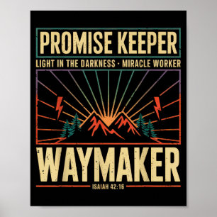 Wegmaker Beloftehouder Wonderwerker God Christelij Poster