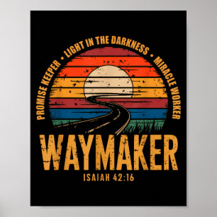 Wegmaker Beloftehouder Wonderwerker God Christelij Poster