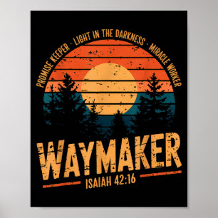 Wegmaker Beloftehouder Wonderwerker God Christelij Poster