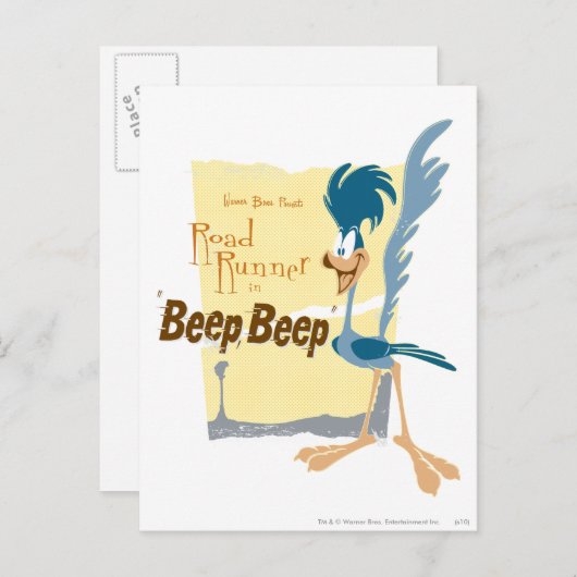 WEGRUNNER™ BEEP BEEP!™ BRIEFKAART (Voorkant / Achterkant)