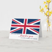 Wegvallen van de parade feliciteert Union Jack Kaart (Gele Bloem)