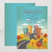 Wegverbinding naar de uitnodiging tot Thanksgiving (Voorkant / Achterkant)