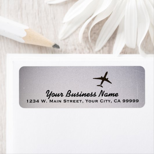 Wegvliegen | Jet-vliegtuig van grote hoogte Etiket (Insitu)