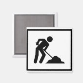 wegwerker magneet (Voorkant / Achterkant)