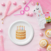 Wegwerp bord met een afbeelding van een verjaardag (Feest)