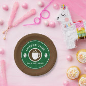 Wegwerp borden met aangepaste koffiebeker ontwerp papieren bordje (Feest)