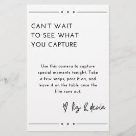 wegwerp cameratabel teken briefpapier