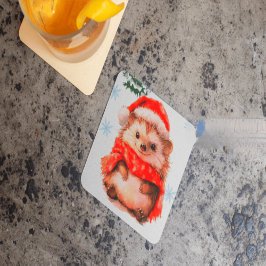 Wegwerp Kerst Drink Onderschalen - Knuffelige Egel Vierkante Kartonnen Onderzetter