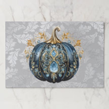 Wegwerp Mooie bejeweled blauwe pompoen