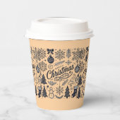 Wegwerp of papieren bekers voor Kerstmis (Links)
