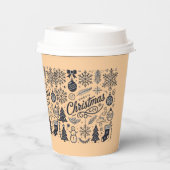 Wegwerp of papieren bekers voor Kerstmis (Achterkant)